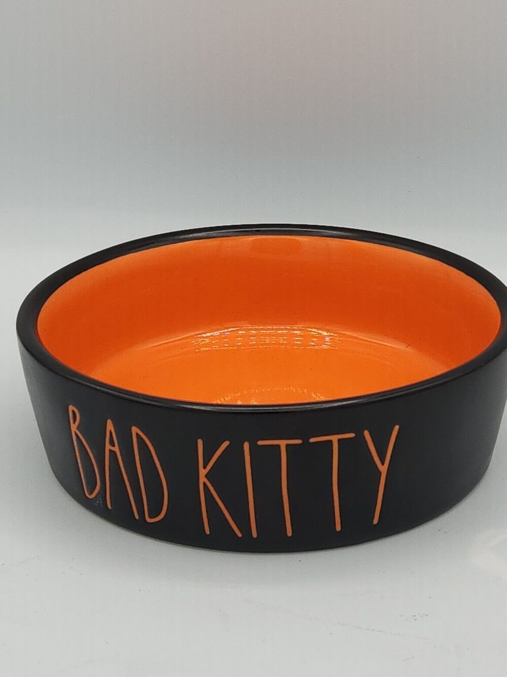 Rae Dunn Halloween BAD KITTY cat Dish
